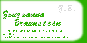 zsuzsanna braunstein business card